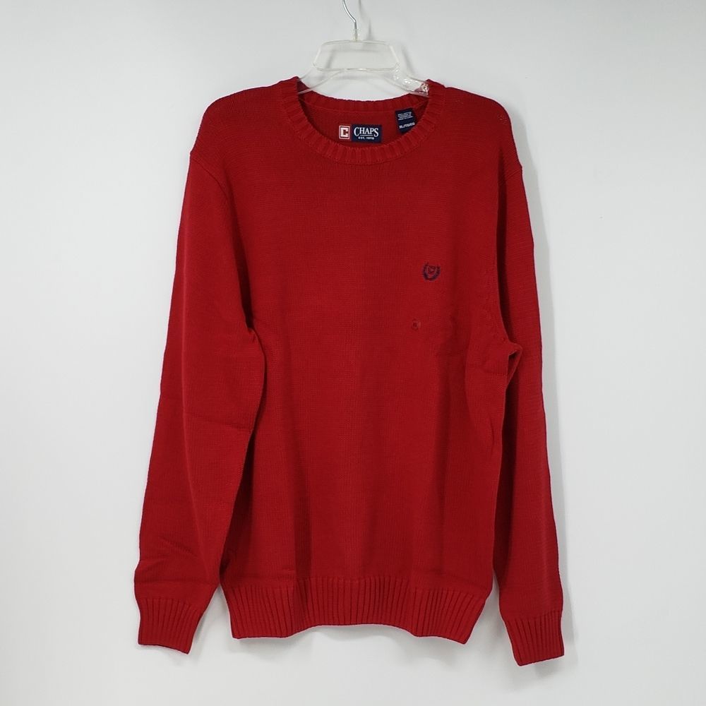CHAPS Men's Red pull over Sweater extra large